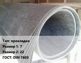 Паронит прокладка 7х22 ГОСТ: DIN 7603